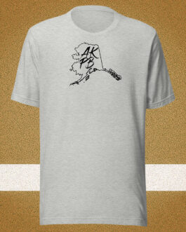 Alaska State AKPB with USA Flag Back Unisex T-shirt