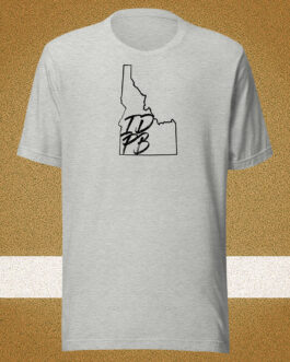 Idaho State IDPB with USA Flag Back Unisex T-shirt