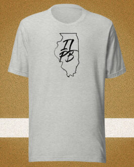 Illinois State ILPB with USA Flag Back Unisex T-shirt