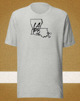Louisiana State LAPB with USA Flag Back Unisex T-shirt