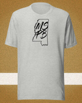 Mississippi State MSPB with USA Flag Back Unisex T-shirt