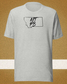 Montana State MTPB with USA Flag Back Unisex T-shirt