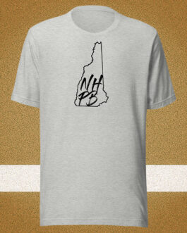 New Hampshire State NHPB with USA Flag Back Unisex T-shirt