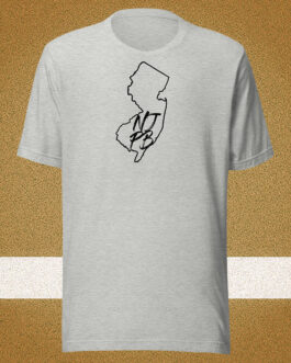 New Jersey State NJPB with USA Flag Back Unisex T-shirt