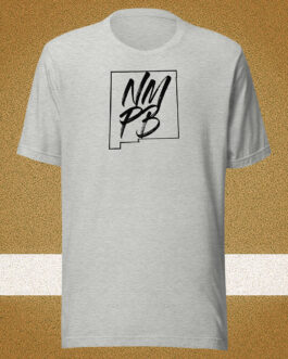 New Mexico State NMPB with USA Flag Back Unisex T-shirt