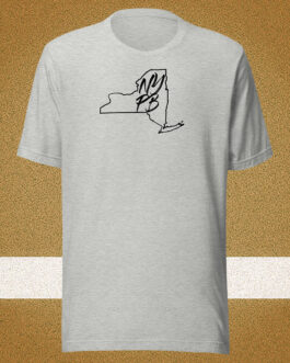 New York State NYPB with USA Flag Back Unisex T-shirt