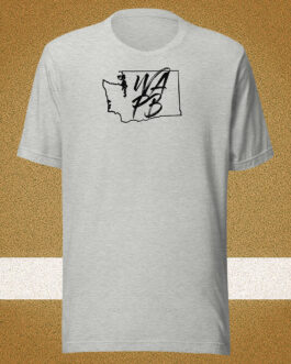 Washington State WAPB with USA Flag Back Unisex T-shirt