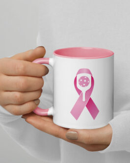 Dink for the Pink Mug with Pickleball Paddle Ribbon