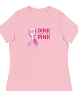 Dink for the Pink Pickleball Paddle Breast Cancer Ribbon Women’s Relaxed Tee